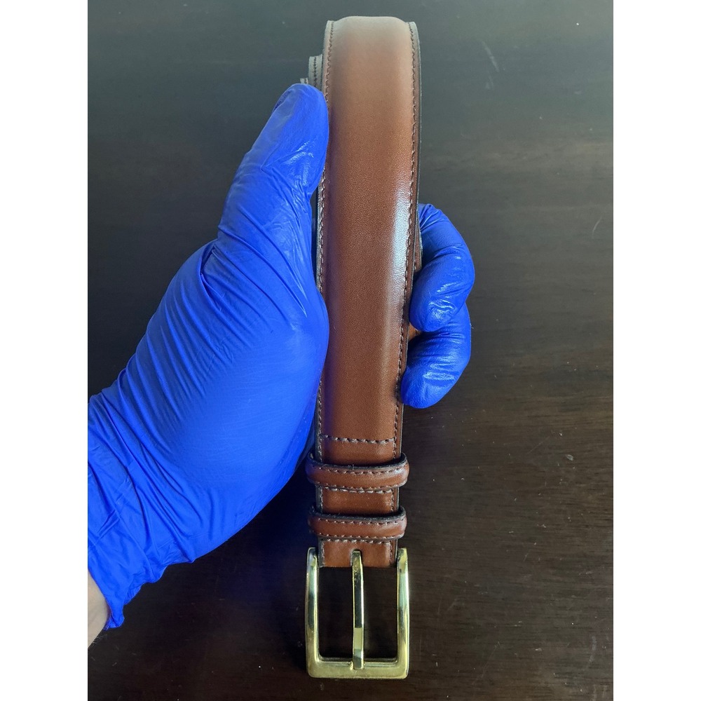 Torino Leather Belt Men's 38 Saddle Brown European Tanned Cowhide Leather‎